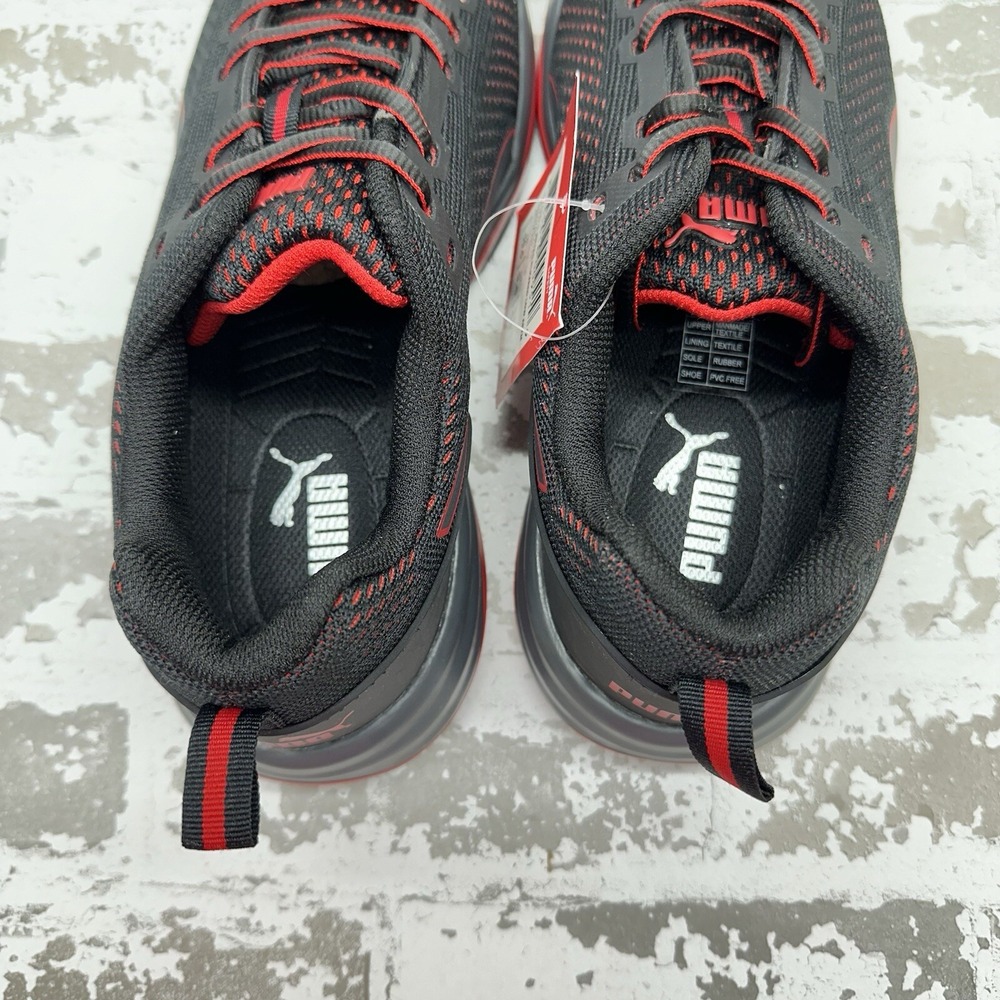 Puma Speed Safety Shoes Mens 10.5 Black Red Composite Toe Slip Resistance 644495 - Picture 9 of 16